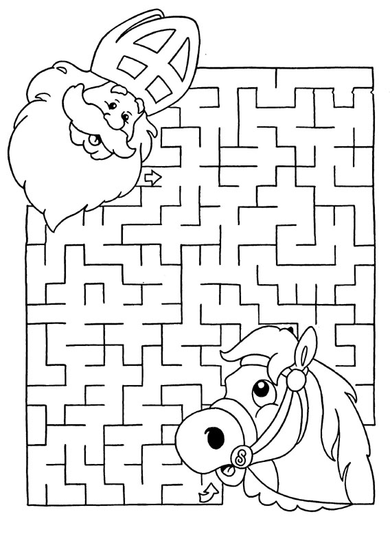 Coloriage Labyrinthe Jeux Noël - Jeux à imprimer à imprimer