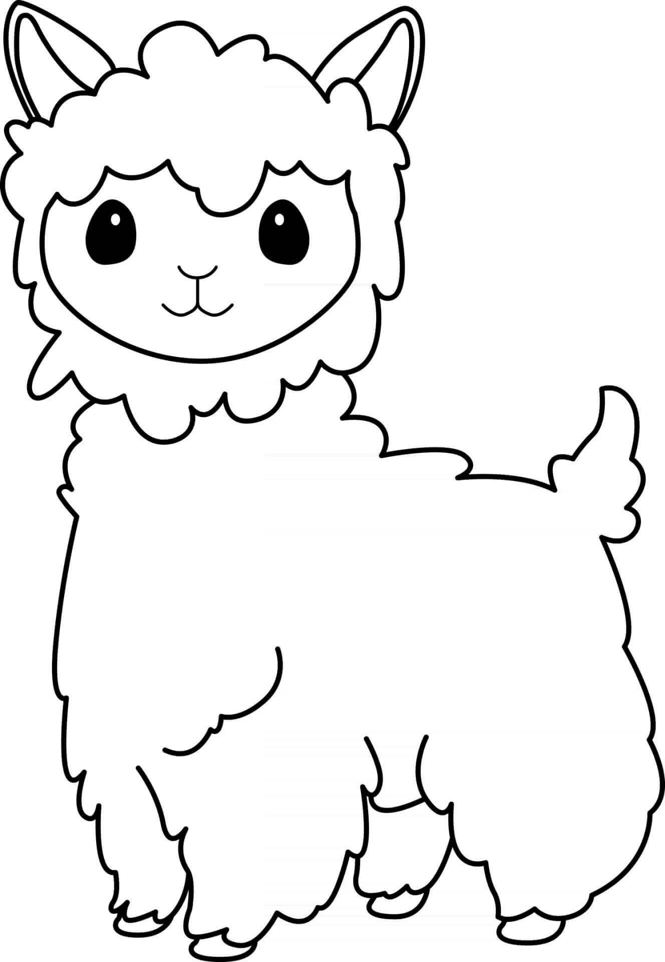 Coloriage Lama Glama - Animal à imprimer