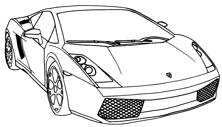 Coloriage Lamborghini - Voiture à imprimer
