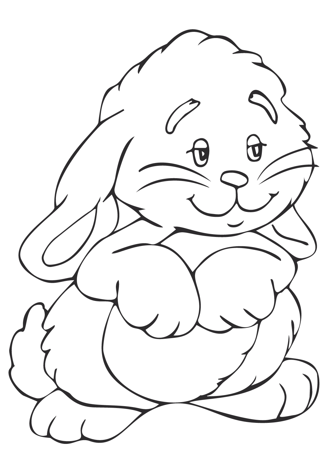 Coloriage Lapin Après Une Séance De Yoga - Lapin à imprimer