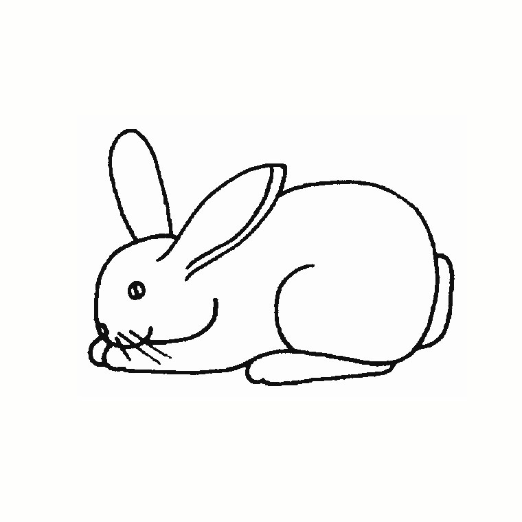 Coloriage Lapin Blanc - Animaux à imprimer