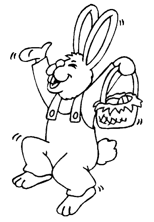 Coloriage Lapin De Pâques - Pâques à imprimer