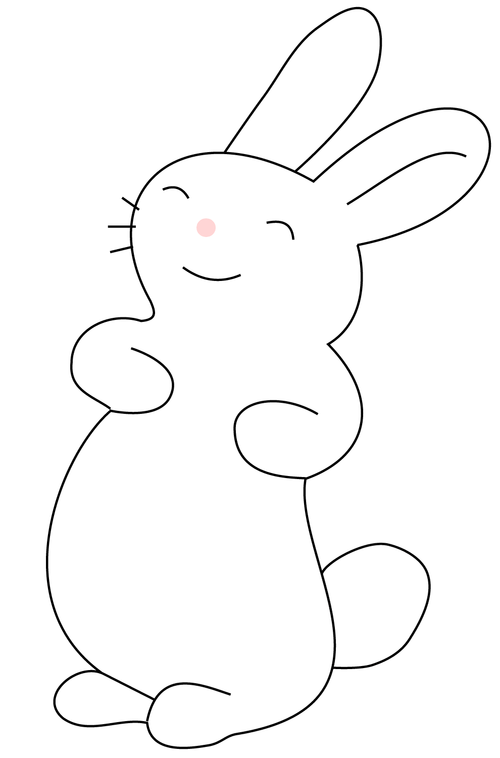 Coloriage Lapin Kawaii Bunny - Lapin à imprimer