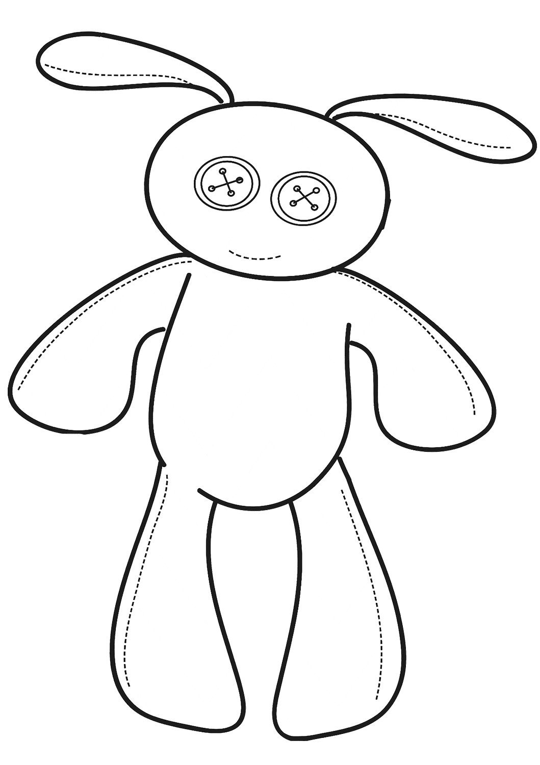 Coloriage Lapin Peluche - Lapin à imprimer