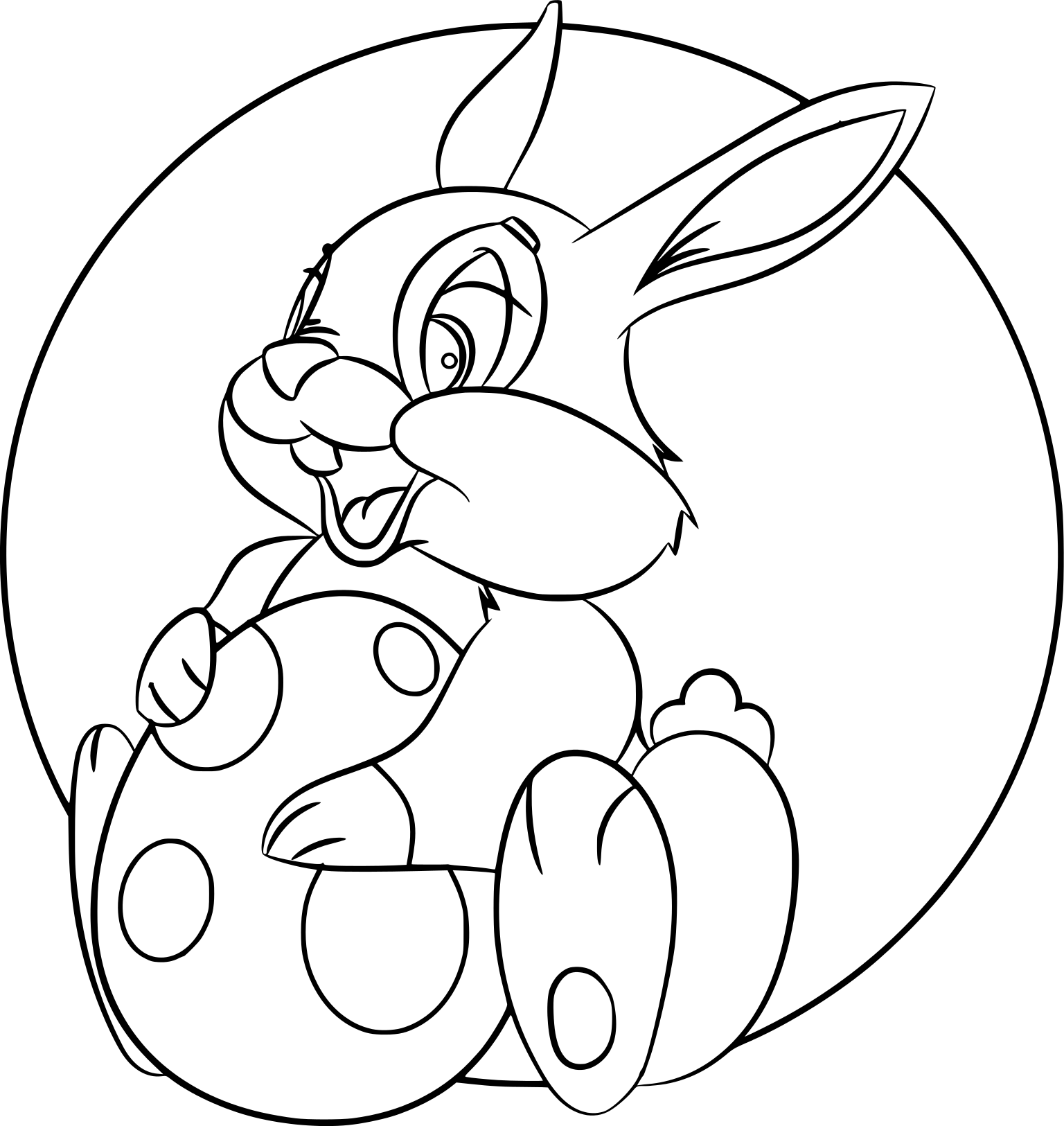 Coloriage Lapin Tenant Un Œuf De Pâques - Pâques à imprimer