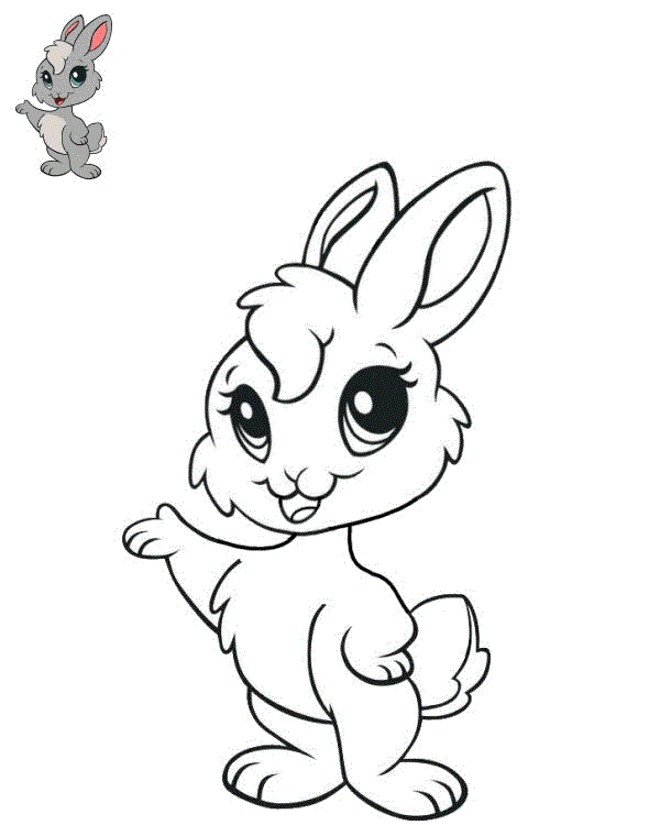 Coloriage Lapine De Pâques - Lapin de Pâques à imprimer