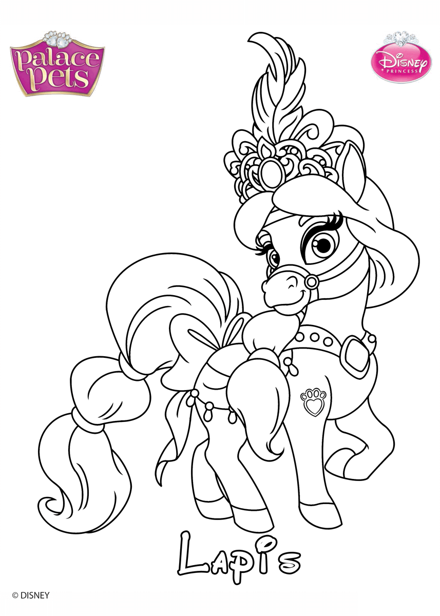 Coloriage Lapis Princess Disney - Palace pets à imprimer
