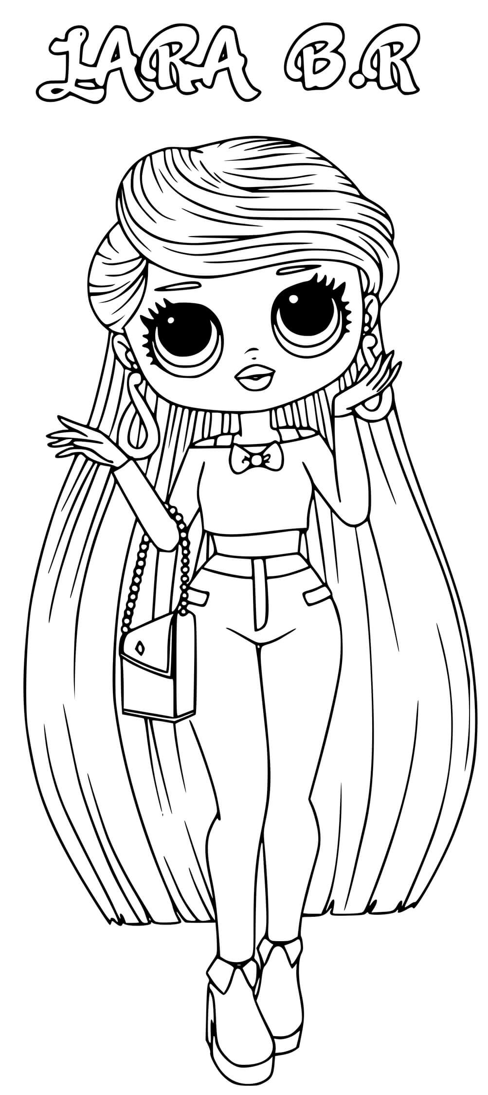 Coloriage Lara Br Lol Omg - Poupée LOL Surprise Hair Goals à imprimer