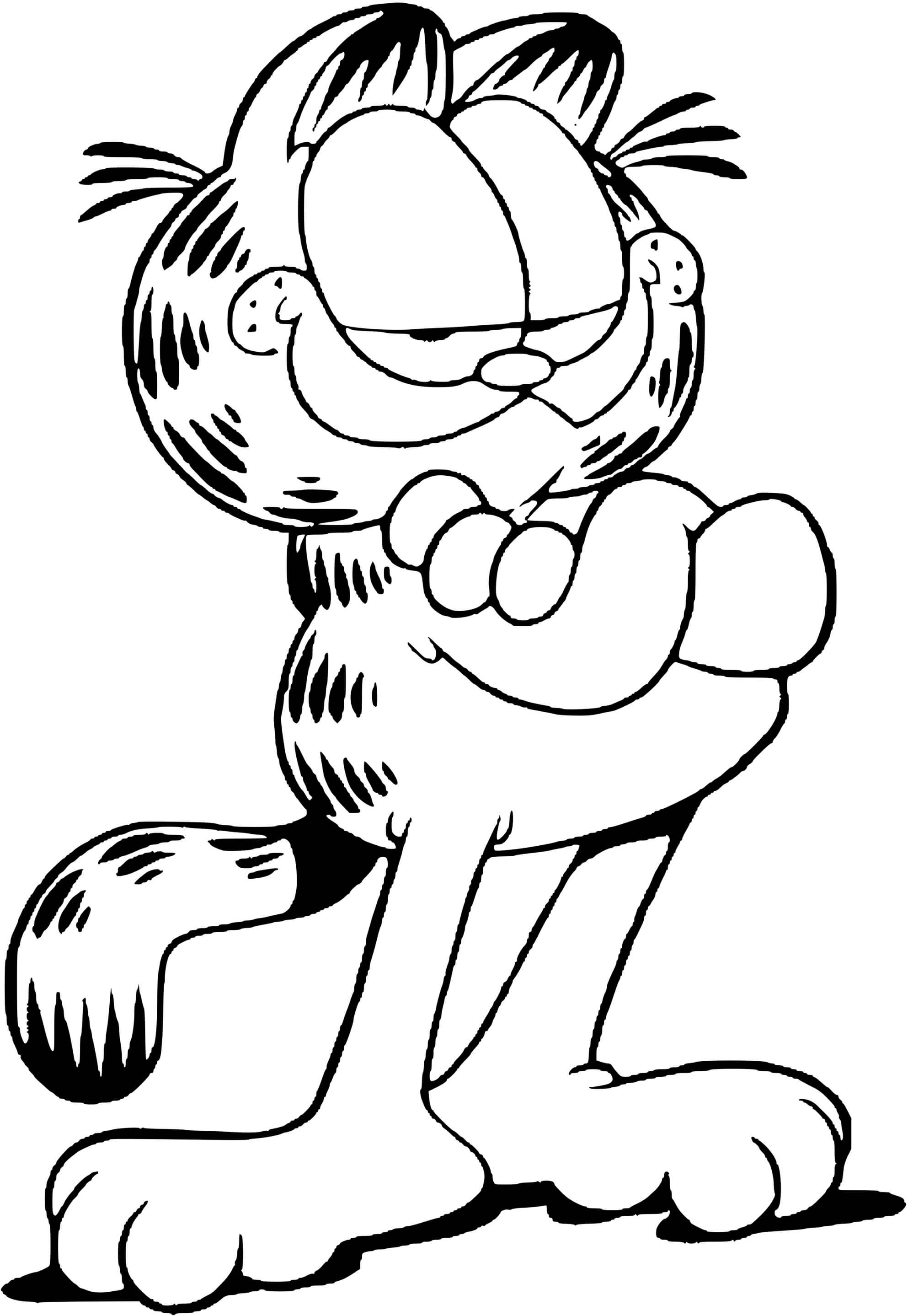 Coloriage Le Chat Garfield Orange - Garfield à imprimer