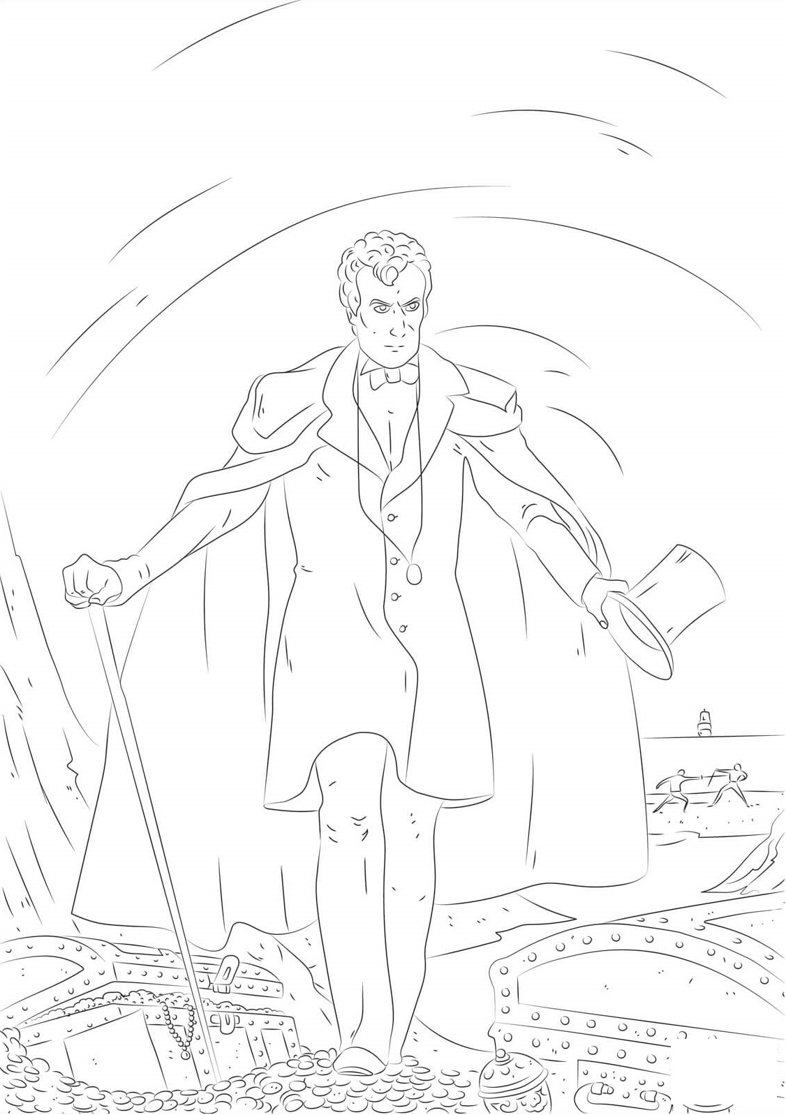 Coloriage Le Comte De Monte Cristo - France à imprimer