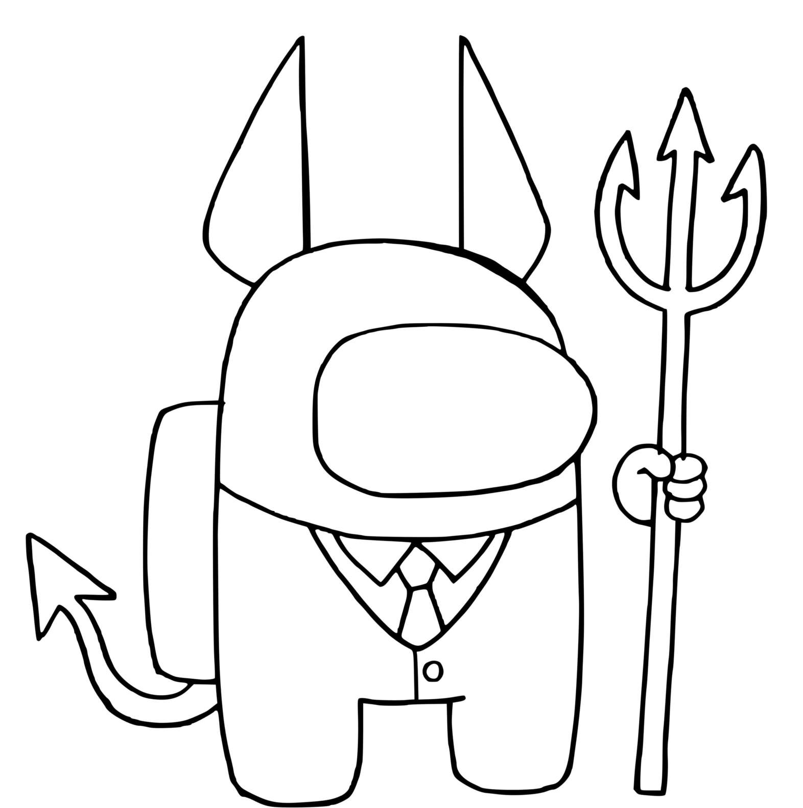 Coloriage Le Diable Among Us - Among us à imprimer