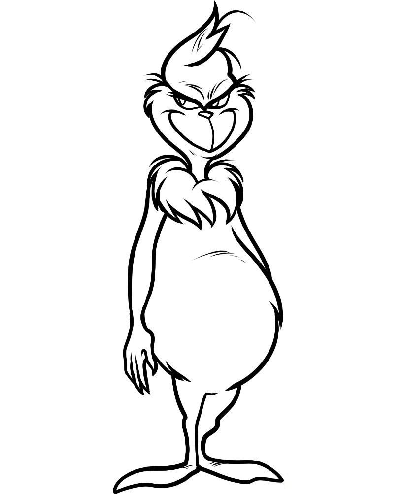 Coloriage Le Grincheux Deteste La Célébration De Noël - Grinch à imprimer