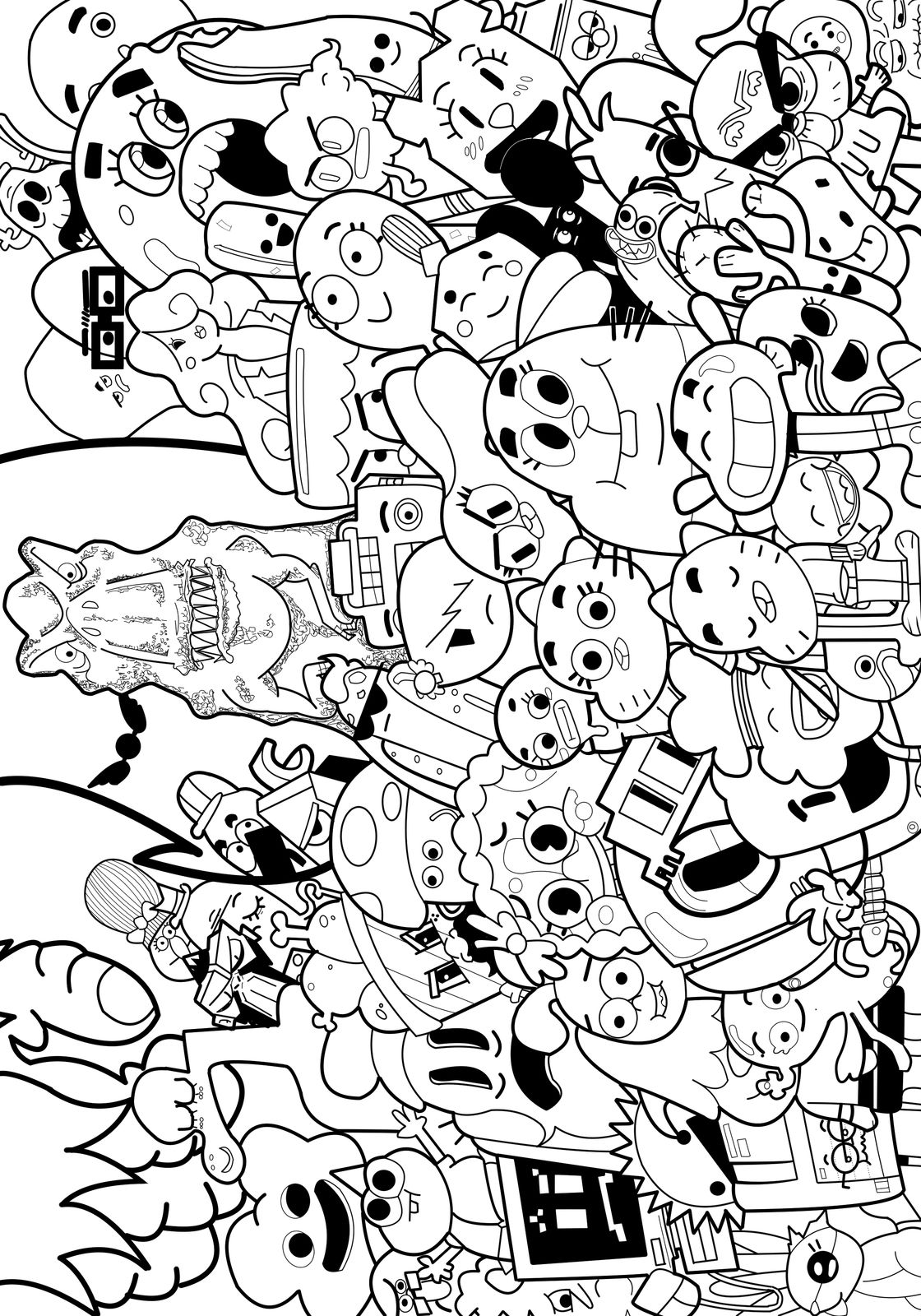Coloriage Le Monde Merveilleux de Gumball - Gumball à imprimer