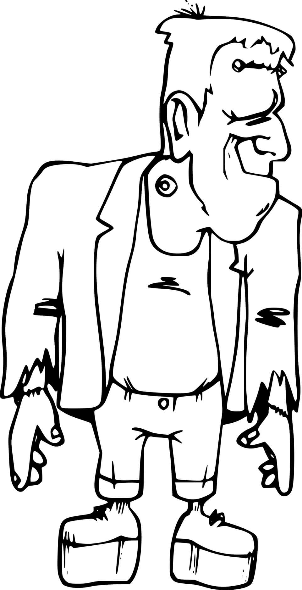 Coloriage Le Monstre Frankenstein - Frankenstein à imprimer
