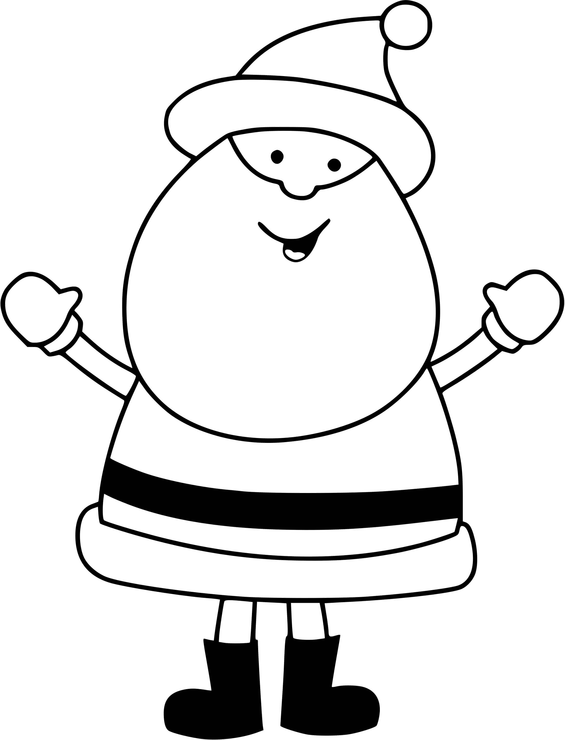 Coloriage Le Père Noël Facile Pour Maternelle - Noël maternelle à imprimer