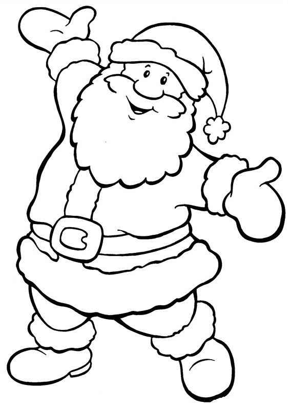 Coloriage Père Noël qui danse - Noël à imprimer