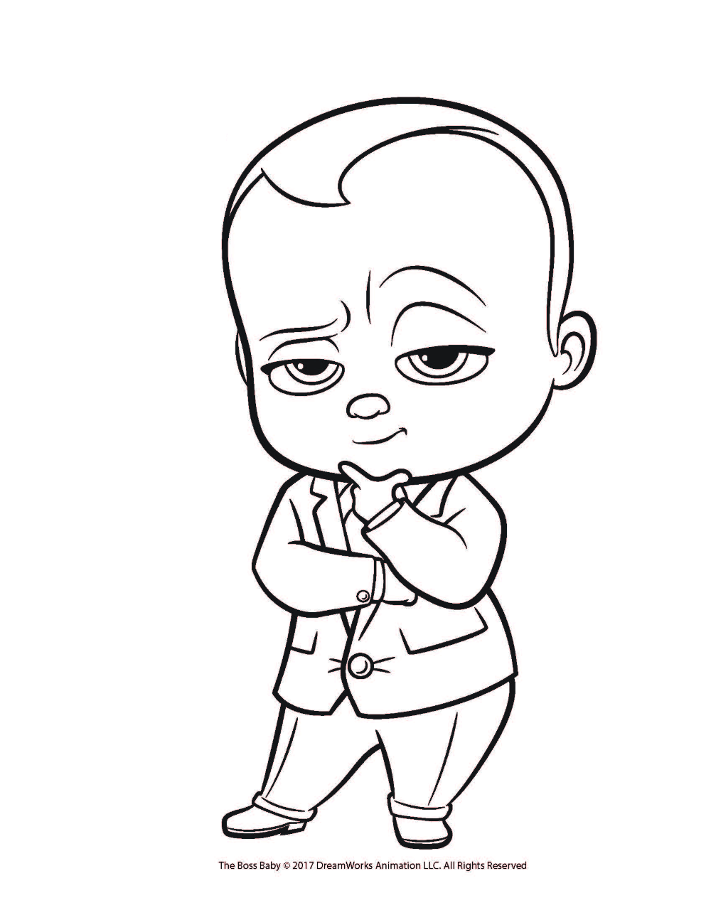 Coloriage Le Petit Baby Boss - Baby boss à imprimer