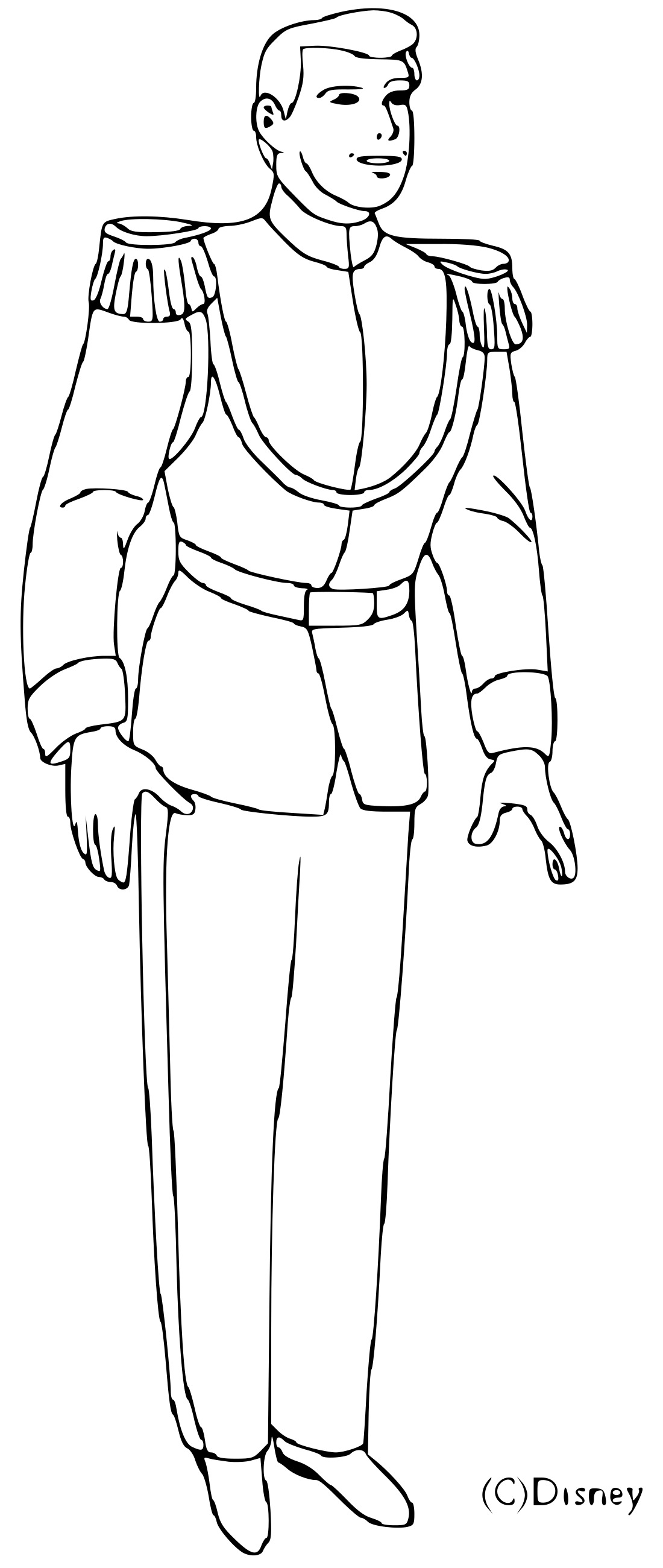 Coloriage Le Prince Charmant - Cendrillon à imprimer
