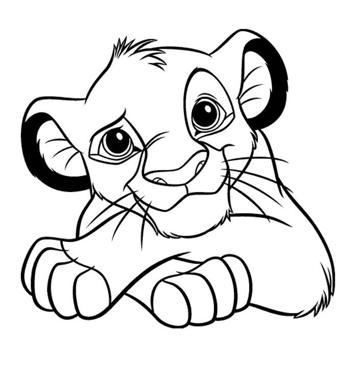 Coloriage Le Roi Lion 2019 Simba - Roi lion à imprimer