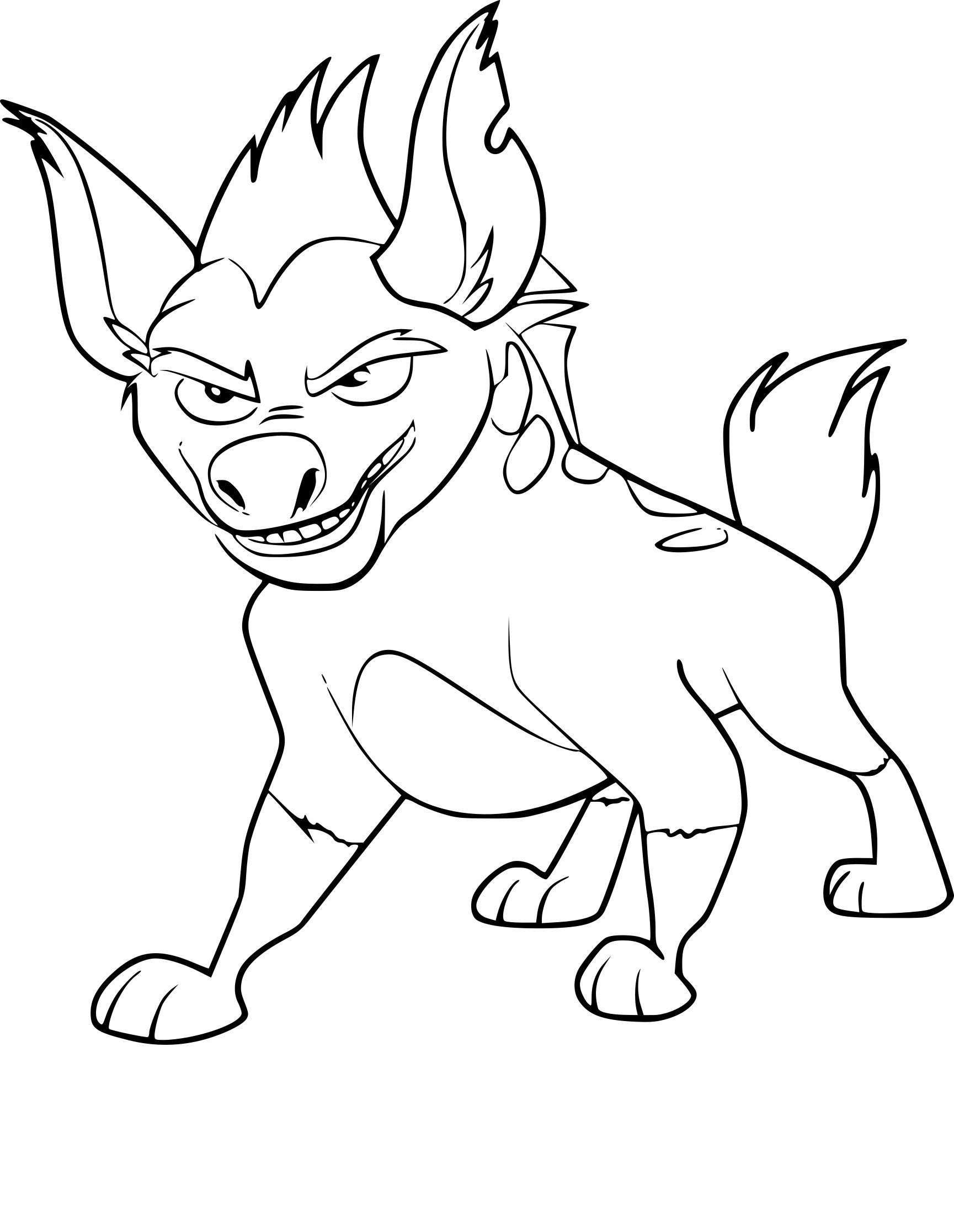 Coloriage Le Roi Lion Banzai - Roi lion à imprimer