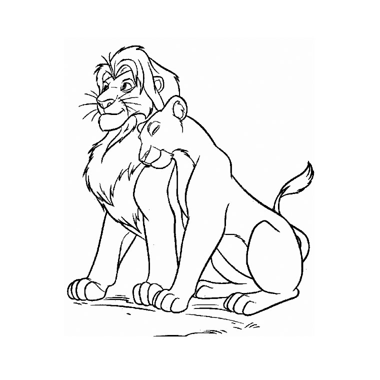 Coloriage Le Roi Lion - Animaux à imprimer