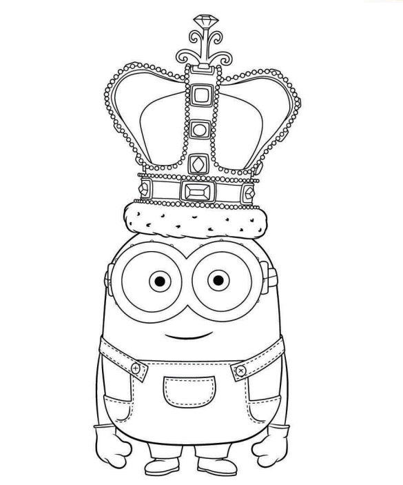 Coloriage Le Roi Minion - Minions à imprimer