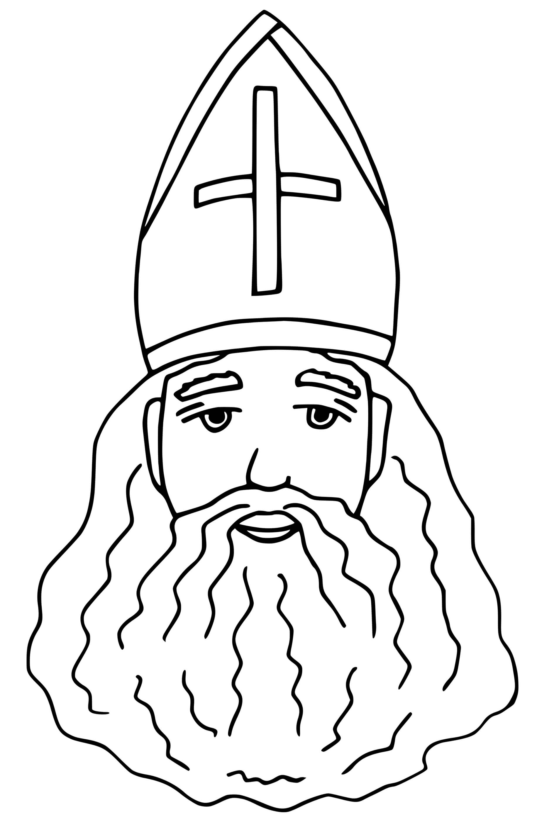Coloriage Le Saint Nicolas Personnage Légendaire - Saint Nicolas à imprimer