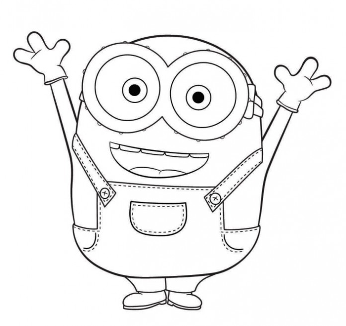 Coloriage Le Sourire Deminion - Minions à imprimer
