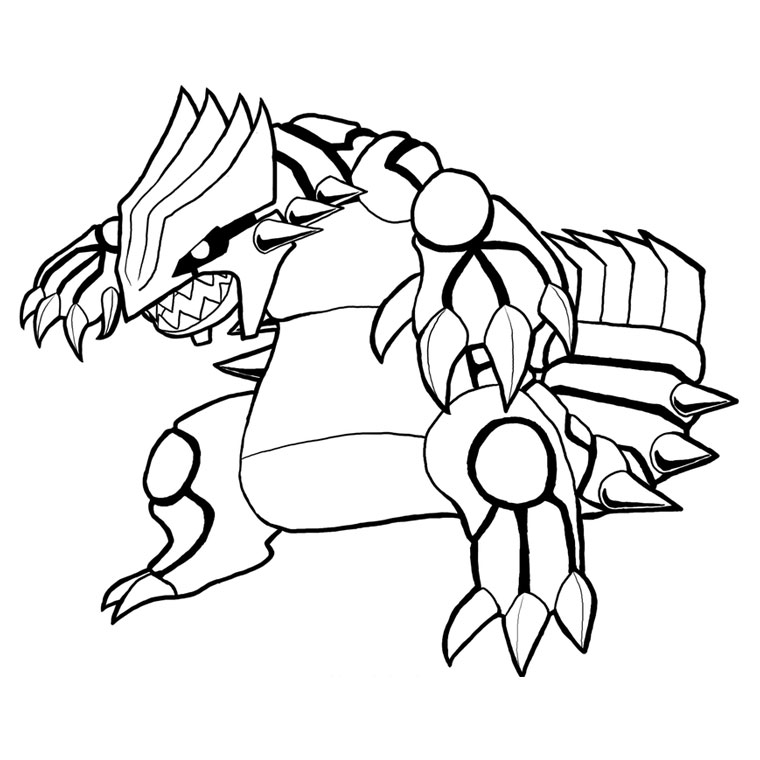 Coloriage Légendaire Pokemon Emeraude Rouge - Pokémon légendaire à imprimer