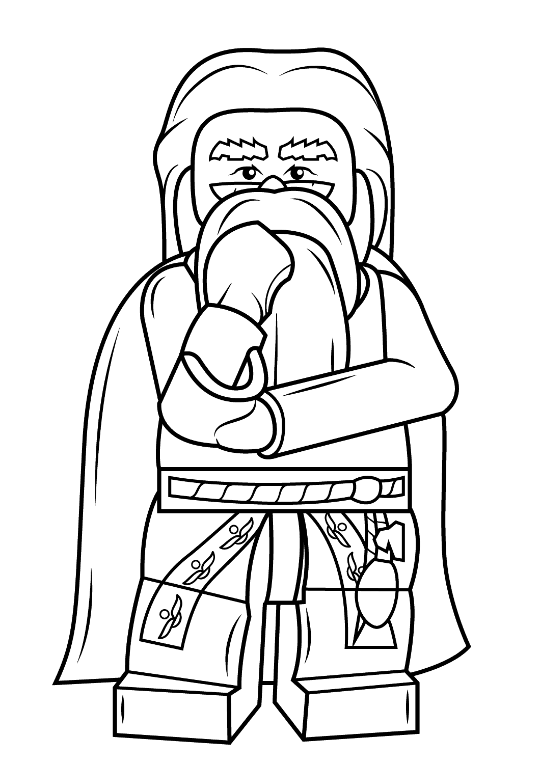 Coloriage Lego Albus Dumbledore Harry Potter - Lego harry potter à imprimer