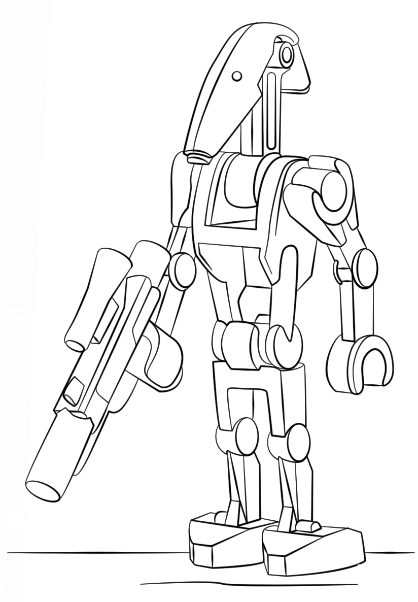 Coloriage Lego Battle Droid - Star wars à imprimer