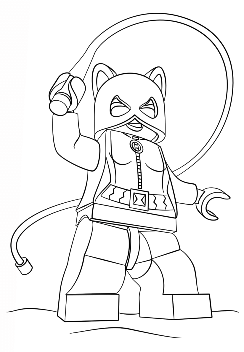 Coloriage Lego Catwoman Batman - Lego batman à imprimer