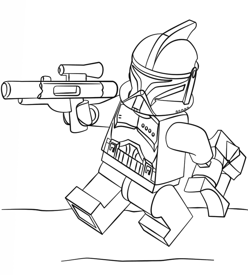Coloriage Lego Clone Trooper - Star wars à imprimer