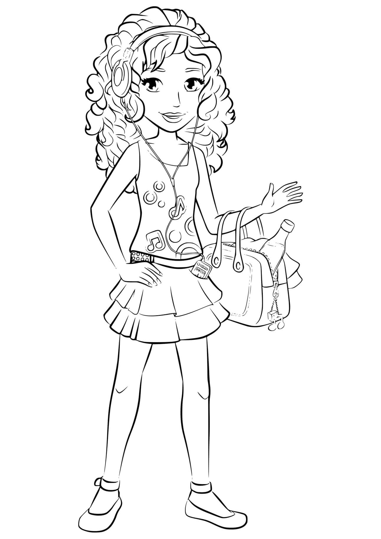 Coloriage Lego Friends Andrea - Lego friends à imprimer