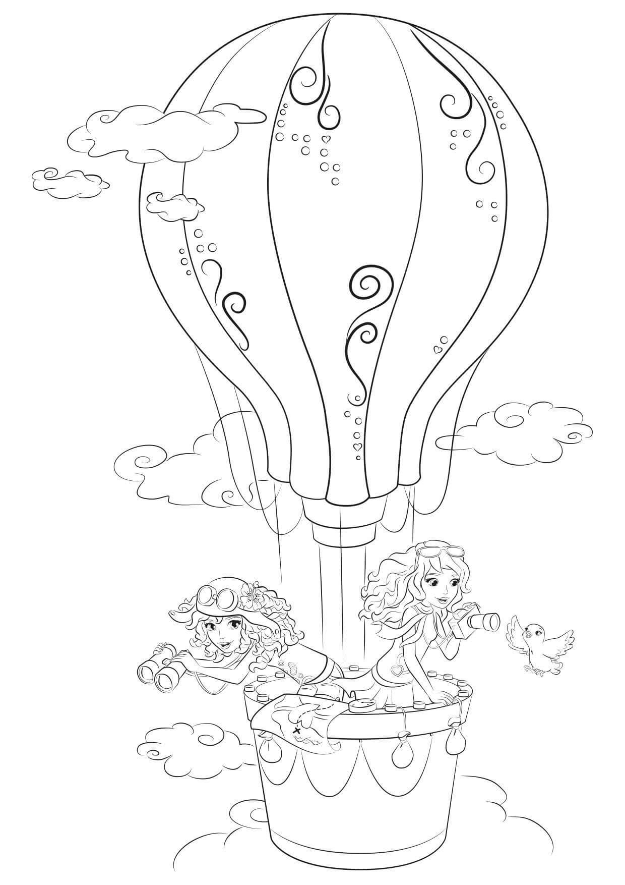 Coloriage Lego Friends Ballon - Lego friends à imprimer