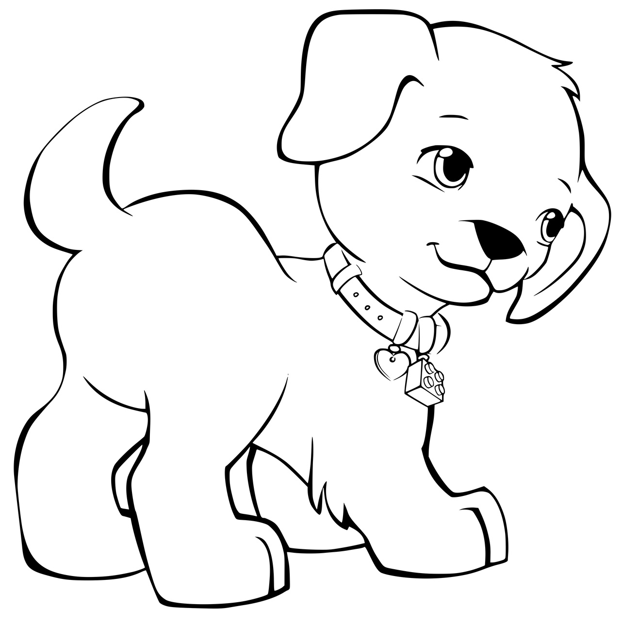 Coloriage Lego Friends Chien - Lego friends à imprimer