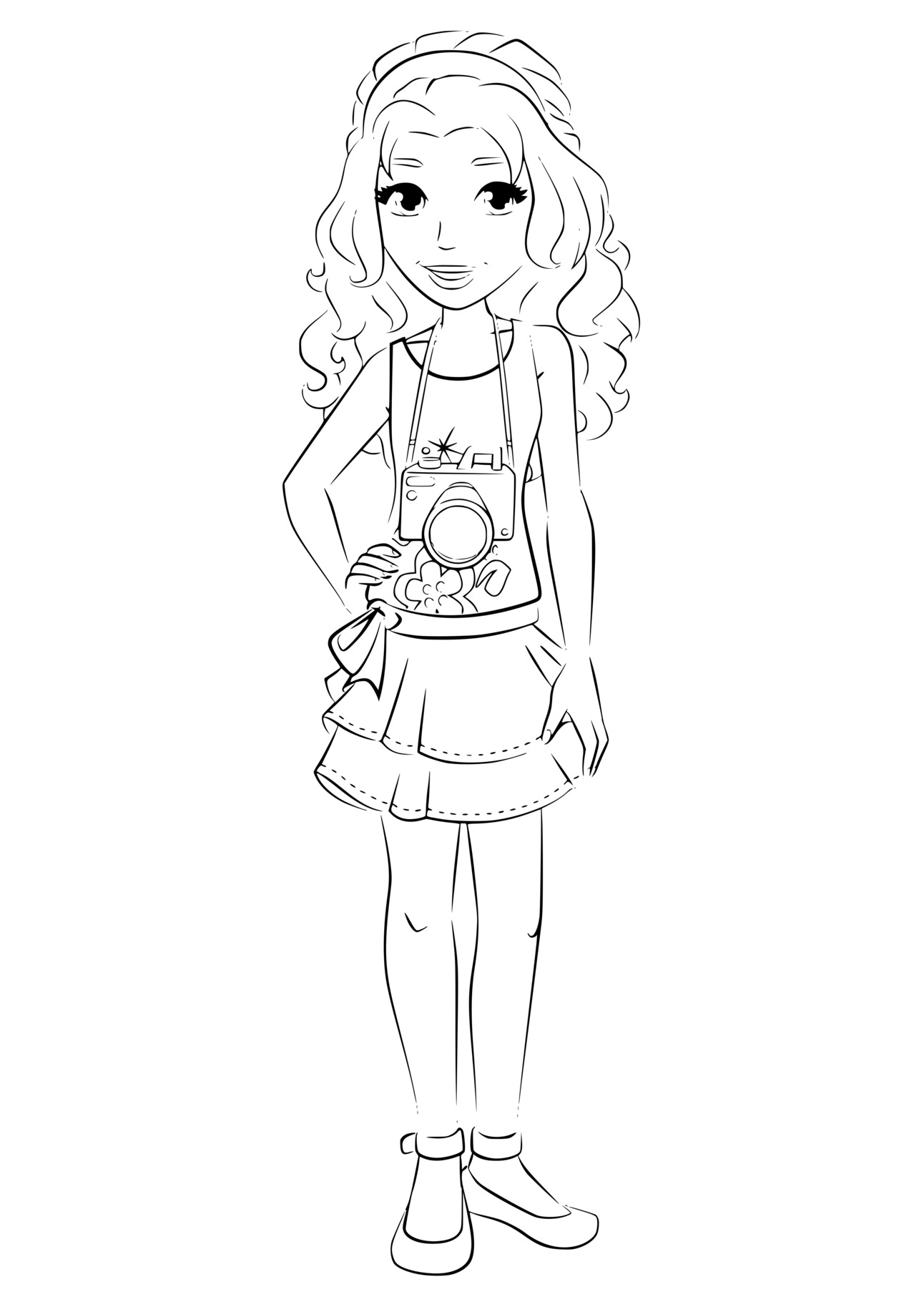 Coloriage Lego Friends Emma - Lego friends à imprimer