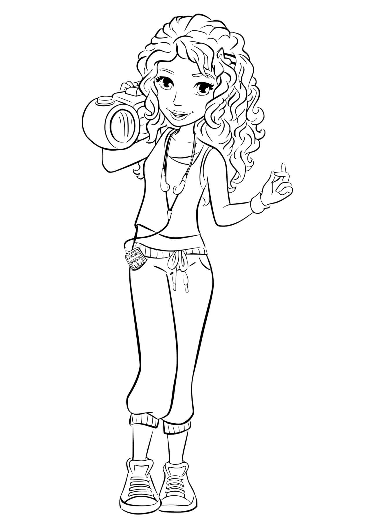 Coloriage Lego Friends Musique - Lego friends à imprimer
