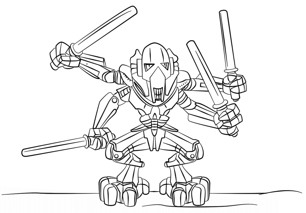 Coloriage Lego General Grievous - Star wars à imprimer