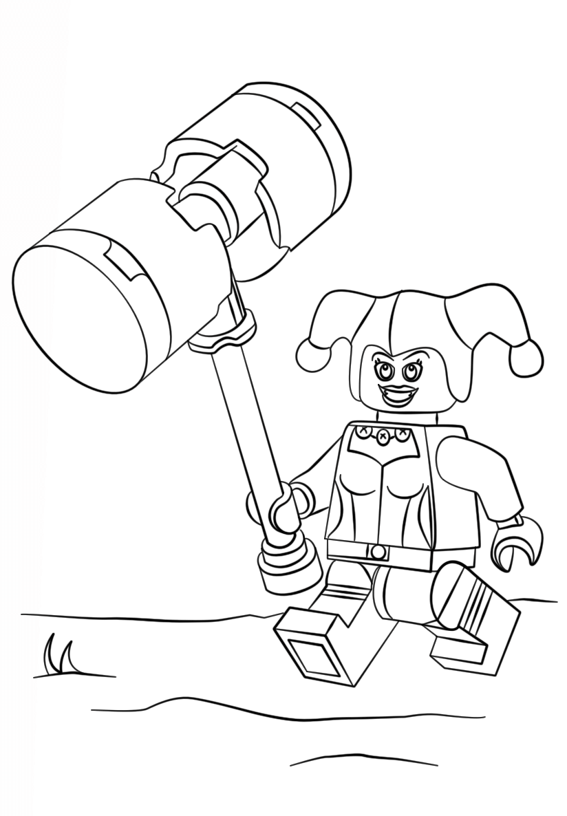 Coloriage Lego Harley Quinn - Lego batman à imprimer