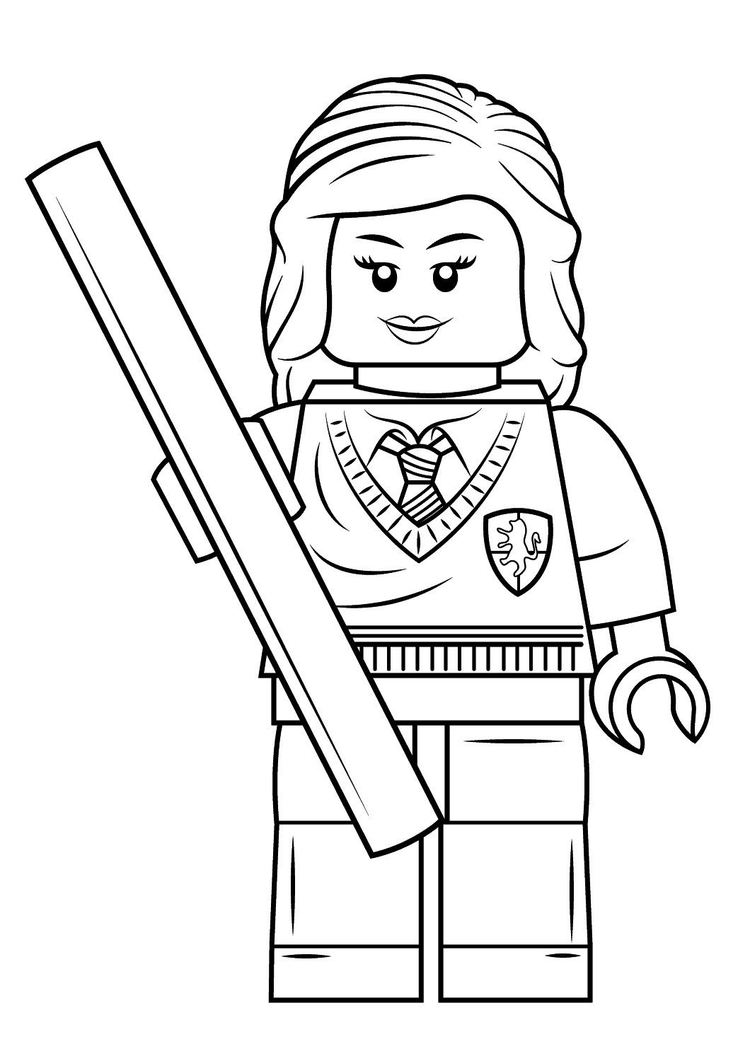Coloriage Lego Hermione Granger Harry Potter - Lego harry potter à imprimer