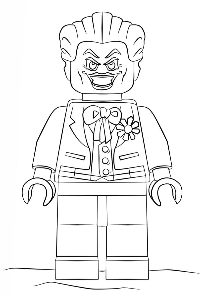 Coloriage Lego Joker Batman - Lego batman à imprimer