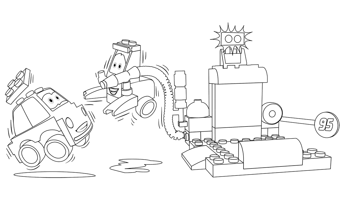 Coloriage Lego Junior Luigi And Guido - Lego junior à imprimer