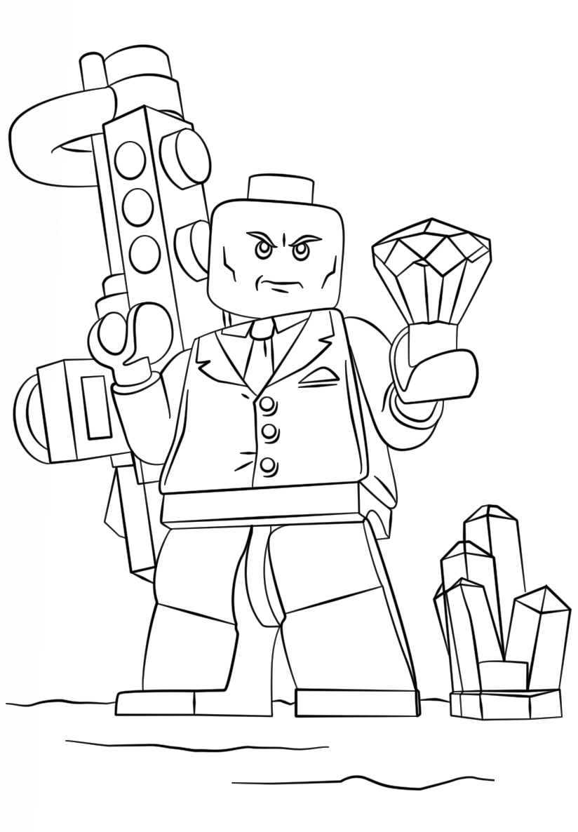 Coloriage Lego Lex Super Heroes - Lego Super Heroes à imprimer