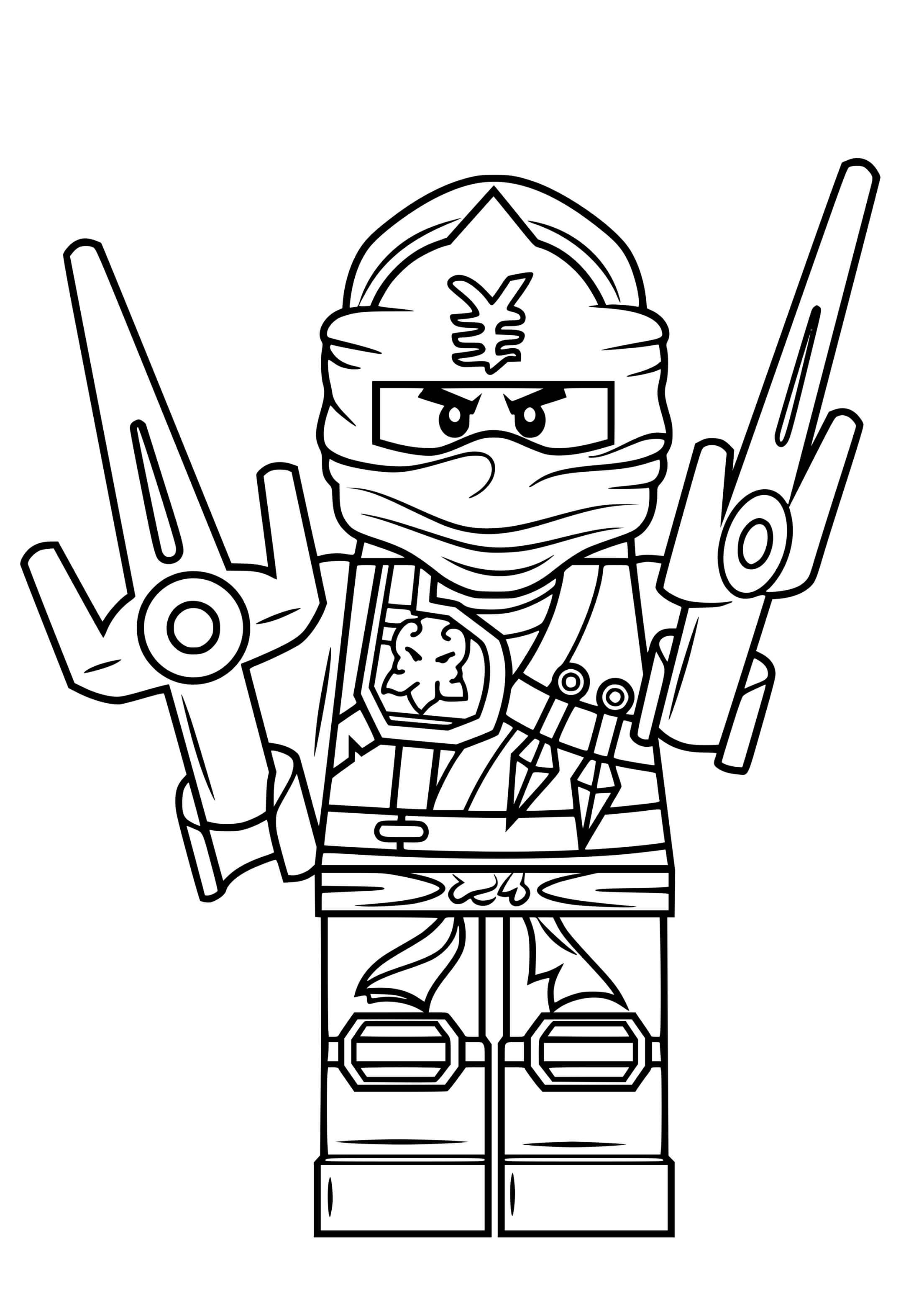 Coloriage Lego Ninjago Jay - Ninja à imprimer