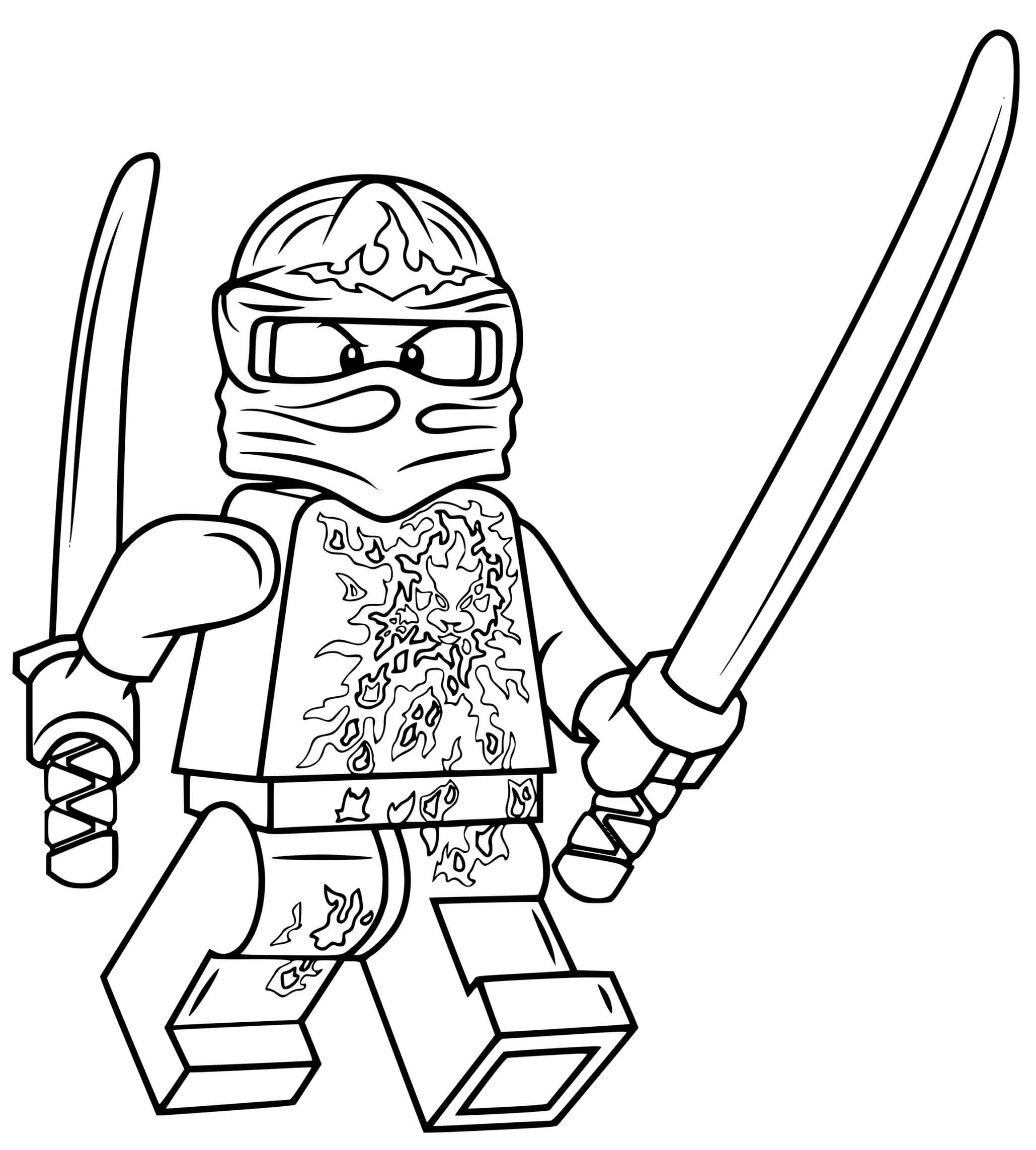 Coloriage Lego Ninjago Kai Nrg - Ninja à imprimer