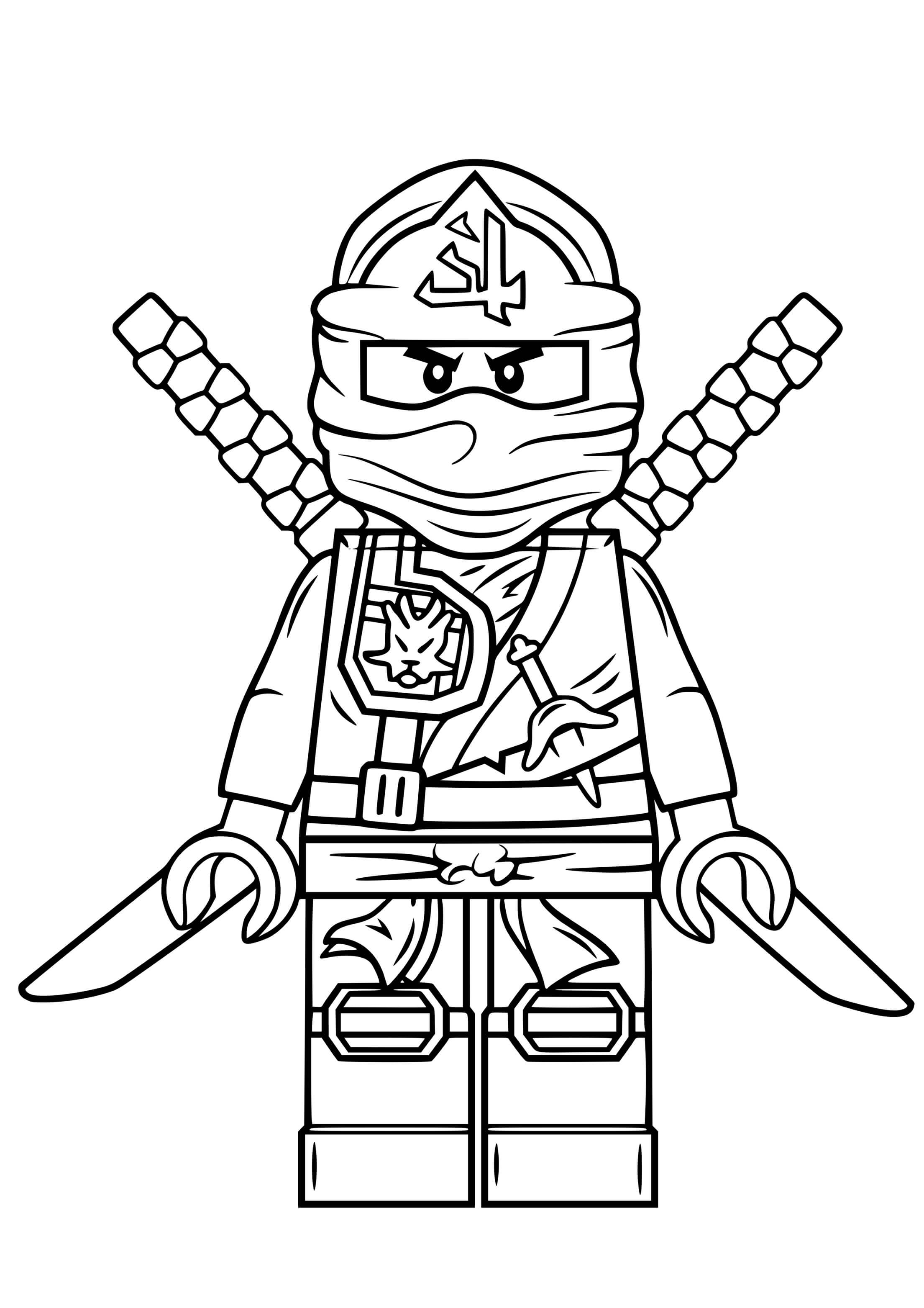 Coloriage Lego Ninjago Vert Ninja - Ninja à imprimer