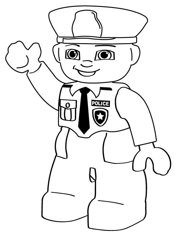 Coloriage Lego Police Man - Lego à imprimer