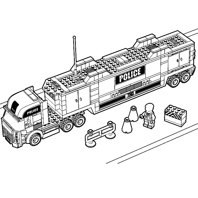 Coloriage Lego Police - Lego à imprimer