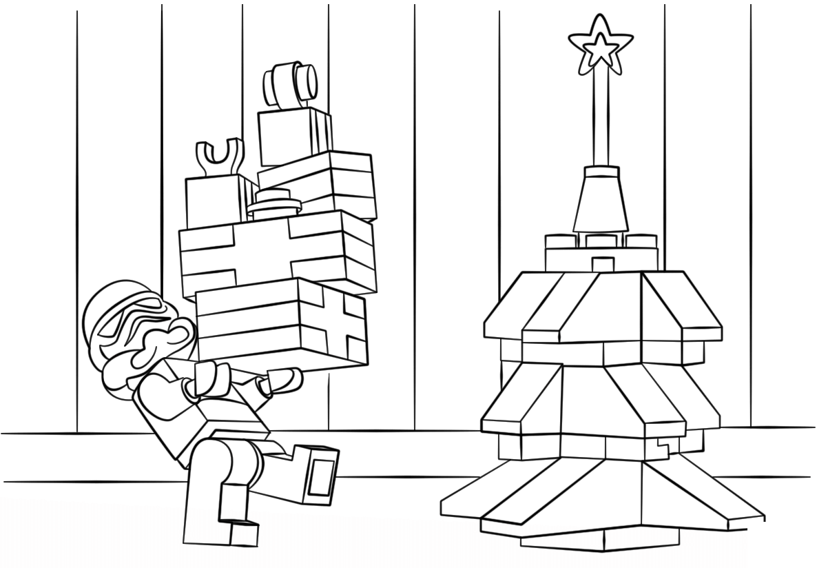 Coloriage Lego Star Wars Clone Christmas - Star wars à imprimer